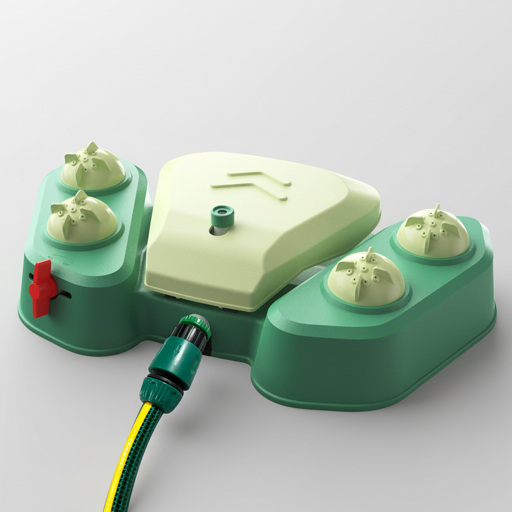 Gridn Outdoor Dog Water Play and Hydration Station - Interactive Pedal Activated Pet Sprinkler