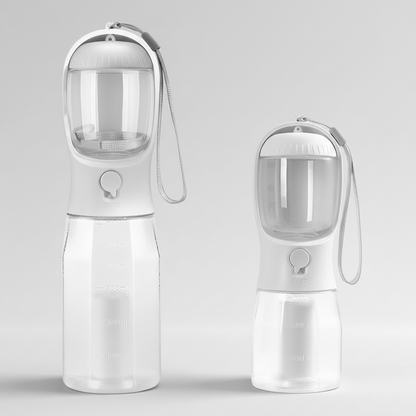 Gridn Portable 3-in-1 Pet Water Bottle with Integrated Temperature Indicator - Universal Travel Dog Cup