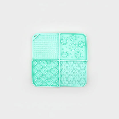 Gridn Anti-Slip Silicone Lick Mat for Dogs and Cats - Slow Feeder Mat with Suction Cup Base