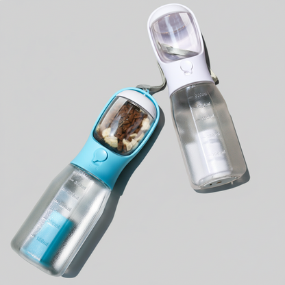 Gridn Portable 3-in-1 Pet Water Bottle with Integrated Temperature Indicator - Universal Travel Dog Cup