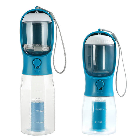 Gridn Portable 3-in-1 Pet Water Bottle with Integrated Temperature Indicator - Universal Travel Dog Cup